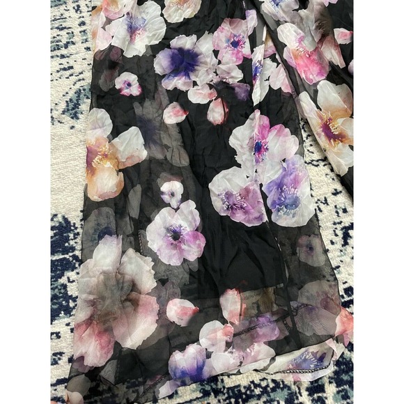 Pittarello Floral Printed Pants Modern Chic Regular Fit Stylish Nero T6 NWT - Picture 3 of 7